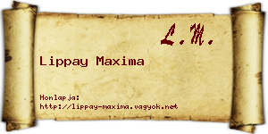 Lippay Maxima névjegykártya