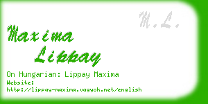 maxima lippay business card